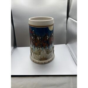 Beer Stein Budweiser Holiday 2005 in Box Clydesdale Christmas Collection